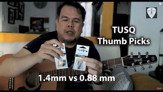 Tusq Thumb Picks  1.4mm vs 0.88mm Thickness Tone Comparison | Edwin-E