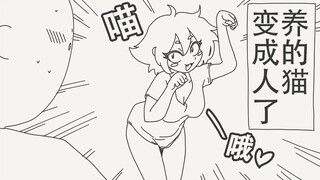 家里养的猫变成女孩子了