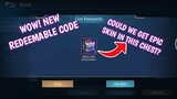 New code to redeem in Mobile legends December 7, 2020 | Brig 80k Giveaway chest