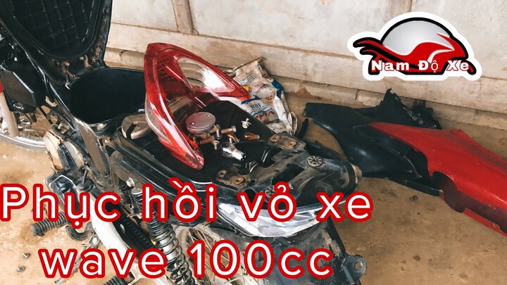 Nam Độ Xe hướng dẫn phục hồi vỏ xe wave 100cc