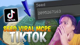 MENCOBA SEED MCPE YANG VIRAL DI TIKTOK, Tempat spawnnya gile ada OCEAN MONUMENT dan  lainnya !😱 #17