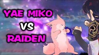 Yae Miko VS Raiden Shogun | Yae Miko DMG Showcase | Genshin Impact