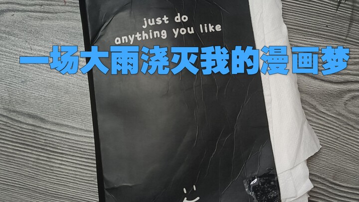 关于我画了二十多面的自制漫画，被一场雨全部淋湿