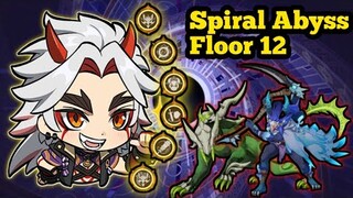 C6 Arataki Itto vs spiral abyss floor 12 (3.6) - Genshin Impact Indonesia