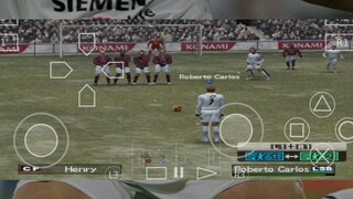 Roberto Carlos free kick winning eleven PS2 AetherSX2 emulator