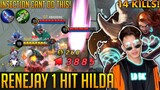1 HIT COMBO by RENEJAY’S HILDA! 14 KILLS BY HILDA! (iNSECTiON CAN’T DO THIS!) ~ Mobile Legends