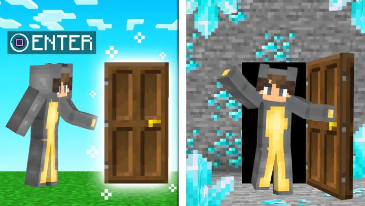 Doors TELEPORT You To RANDOM Places! (Minecraft)