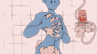 Hình ảnh hoạt hình Furui biến hình động vật đang tắm