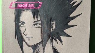 menggambar uciha sasuke dengan simple😊😊😊👍