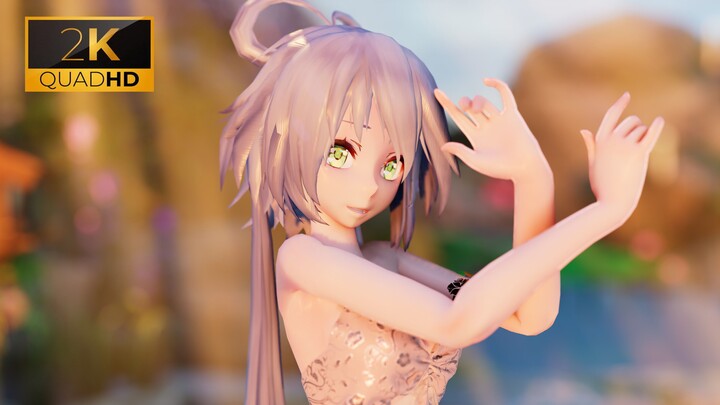 [MMD] สาวสวยร่ายรำท่ามกลางแสงสีทองส่องสว่าง