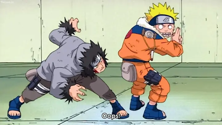 Naruto defeat Kiba with a fart