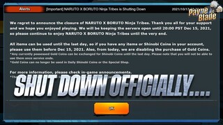 [NARUTO X BORUTO NINJA TRIBES]  - Official Shut Down, Final Farewell! What a sad day...