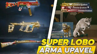 NOVAS ARMAS UPAVEIS l MASCOTE LOBO COM ARMADURA l ROYALE PASS NO PUBG MOBILE