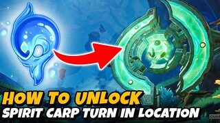 How to Unlock Spirit Carp Turn In Location  | Genshin Impact 4.4