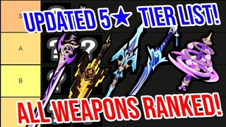 2.6 UPDATED 5★ Weapon Tier List! HUGE Changes?!? Genshin Impact