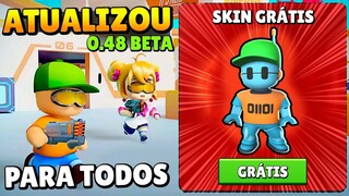 ATUALIZAÇÃO BETA 0.48 PARA TODOS COM SKIN GRÁTIS - Stumble Guys