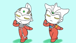 [Ultraman handwriting] It's just Seven and Leo dancing