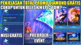 PENJELASAN TOTAL PROMO DIAMOND GRATIS DI ORIGINAL SERVER!! BELI SKIN EPIC 1 DIAMOND - MOBILE LEGENDS