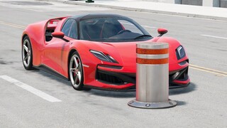 Cars vs Bollards #2 | BeamNG.Drive