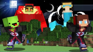 Giant Zombie and Criper RAIDED On the Ninja JJ and Mikey in Minecraft - Maizen