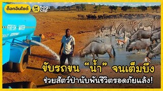 ขับรถขน “น้ำ” จนเต็มบึง ช่วยสัตว์ป่านับพันชีวิตรอดภัยแล้ง! Part 1 | Dog's Clip Continues