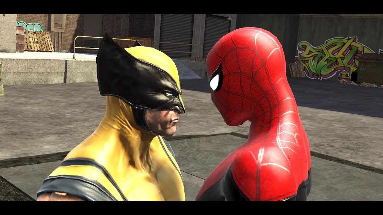 Spider-Man fights Wolverine (Far From Home Suit Mod) - Spider-Man