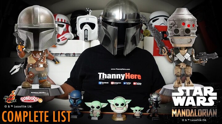 The Mandalorian Star Wars Hot Toys Cosbaby Complete List and Unboxing