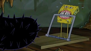 Spongebob was so miserable that he was used as chewing gum and stuffed into his mouth to chew!