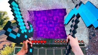 DIAMOND PORTAL ????!!!!  -  Minecraft in Real Life