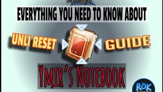 Ymirs Notebook : Key to Unli Reset of Stats, Skills and Runes, In-depth look