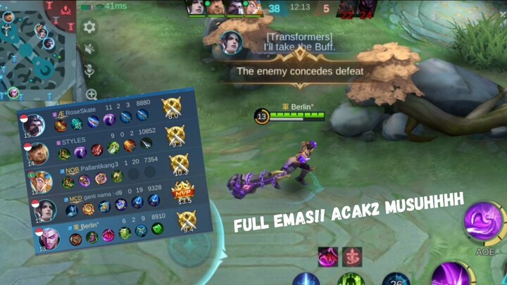 PHOVEUS MLBB GAMEPLAYYY!!! AUTO MUSUH NYERAH