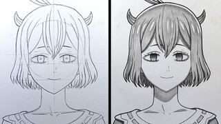 How to Draw NERO / Secre Swallowtail [Black Clover] - Cara Menggambar Anime