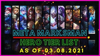 META MARKSMAN MOBILE LEGENDS MARCH 2021 | MARKSMAN TIER LIST MOBILE LEGENDS