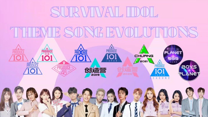 Survival Idol Theme Song Evolutions "PICK ME" | PRODUCE101 KOREA, CHINA, JAPAN X GIRLS & BOYS PLANET