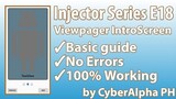 Intro Screen using Viewpager:Injector Series E18