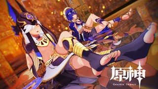 【原神MMD】赛诺和坎蒂丝在沙漠等你，旅行者
