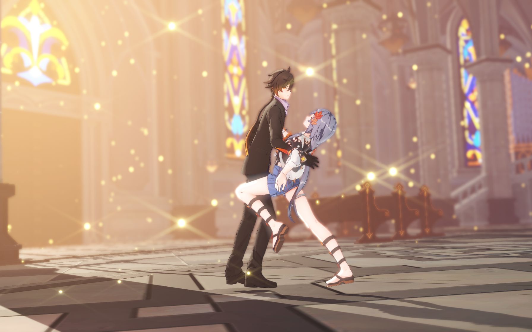 Genshin Impact  Honkai Impact 3] Zhongli and Fu Huas 🥰Dangerous Party💗  - BiliBili
