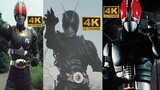 [4K] Dream Back to Showa, Kamen Rider Black & Black Sun & Black Rx Transformasi resmi tiga ksatria, 
