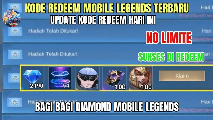 KLAIM SEKARANG! 5 KODE REDEEM ML TERBARU KODE REDEEM MOBILE LEGENDS HARI INI UPDATE JULI 2024