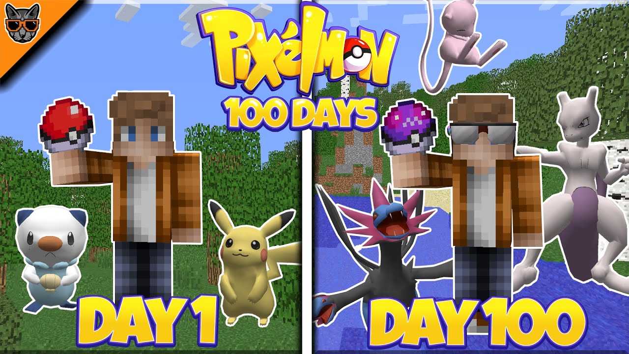 I Spent 100 DAYS in *LUCKY BLOCK* PIXELMON Here's What Happened 