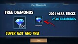 NEW! GET YOUR 2K FREE DIAMONDS! SUPER FAST AND EASY! (NEW TRICKS!) | MOBILE LEGENDS 2021