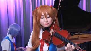 Tỷ lệ đồng bộ hóa là hơn 400%! Tân thế kỷ Evangelion "The Cruel Angel's Action Program" biểu diễn piano và violin | RuRu x Huang Pinshu | Khi Asuka và Ayanari biểu diễn EVA Divine Comedy