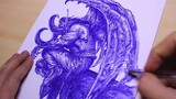 [Ballpoint pen drawing] Illidan Stormrage "You know nothing about power!"