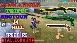 Top jump shot di kampung || pake 3 shotgun sekaligus - Free Fire BattleGround