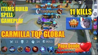 Carmilla The New Tank?? - Score (11-2-14) Top Global R az - Mobile Legend 2020-JAN-22