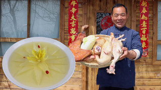 Use Chicken and Duck to Cook “Steamed Chinese Cabbage in Supreme Soup”