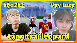 Bất Ngờ Được Em Trai Nuôi Lộc2k2 Tv Tặng Trái Leopard Mắc Nhất Trong Blox Fruit