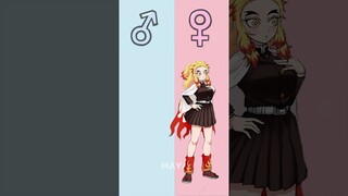 Demon slayer characters gender swap Part 7 💫