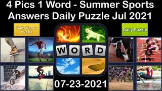 4 Pics 1 Word - Summer Sports - 23 July 2021 - Answer Daily Puzzle + Daily Bonus Puzzle