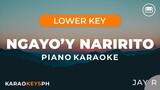 Ngayo'y Naririto - Jay R (Lower Key - Piano Karaoke)